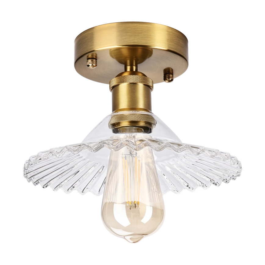 Pinnapealne lühter TRISH 1xE27/15W/230V kuldne/läbipaistev