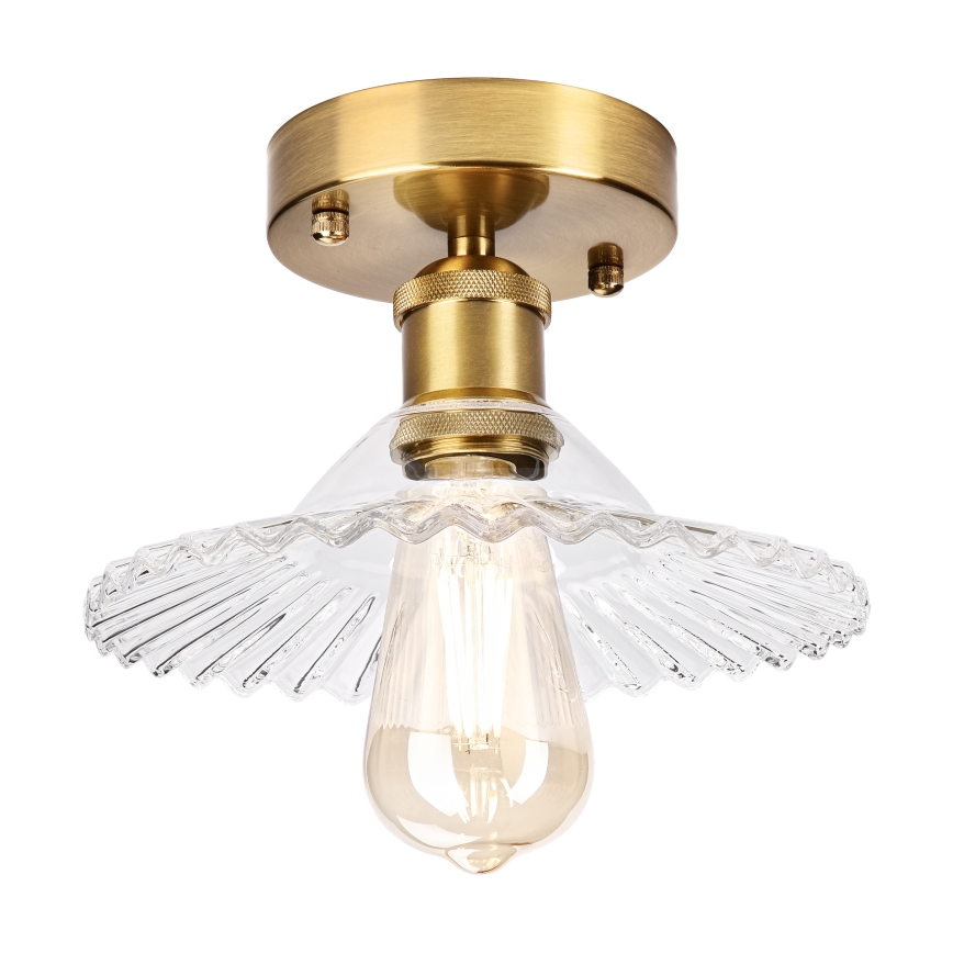 Pinnapealne lühter TRISH 1xE27/15W/230V kuldne/läbipaistev