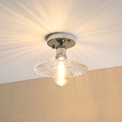 Pinnapealne lühter TRISH 1xE27/15W/230V läikiv kroom/selge
