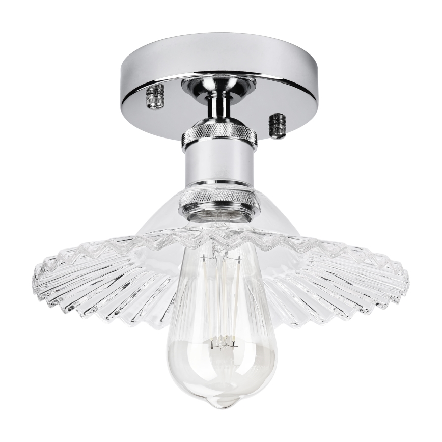 Pinnapealne lühter TRISH 1xE27/15W/230V läikiv kroom/selge