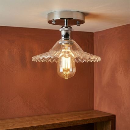 Pinnapealne lühter TRISH 1xE27/15W/230V läikiv kroom/selge