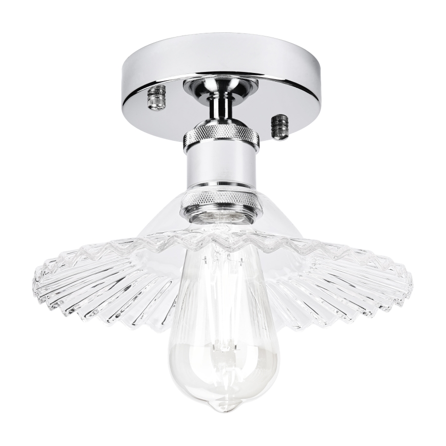 Pinnapealne lühter TRISH 1xE27/15W/230V läikiv kroom/selge