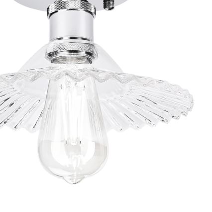Pinnapealne lühter TRISH 1xE27/15W/230V läikiv kroom/selge