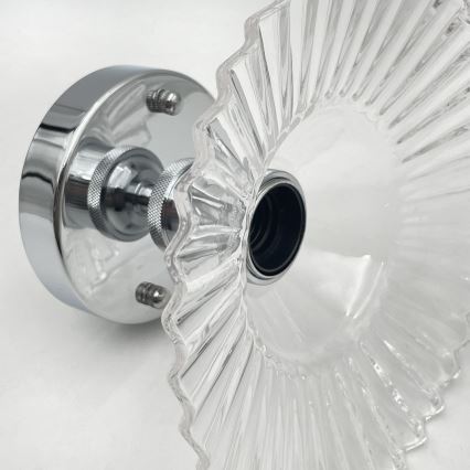 Pinnapealne lühter TRISH 1xE27/15W/230V läikiv kroom/selge
