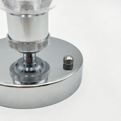 Pinnapealne lühter TRISH 1xE27/15W/230V läikiv kroom/selge