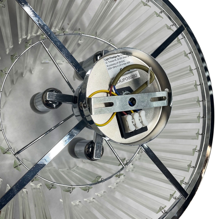 Pinnapealne lühter VETRO 4xE14/40W/230V läikiv kroom