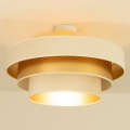 Pinnapealne lühter WENTA 1xE27/60W/230V läbimõõt 50 cm beež/kuldne
