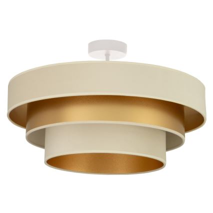 Pinnapealne lühter WENTA 1xE27/60W/230V läbimõõt 50 cm beež/kuldne