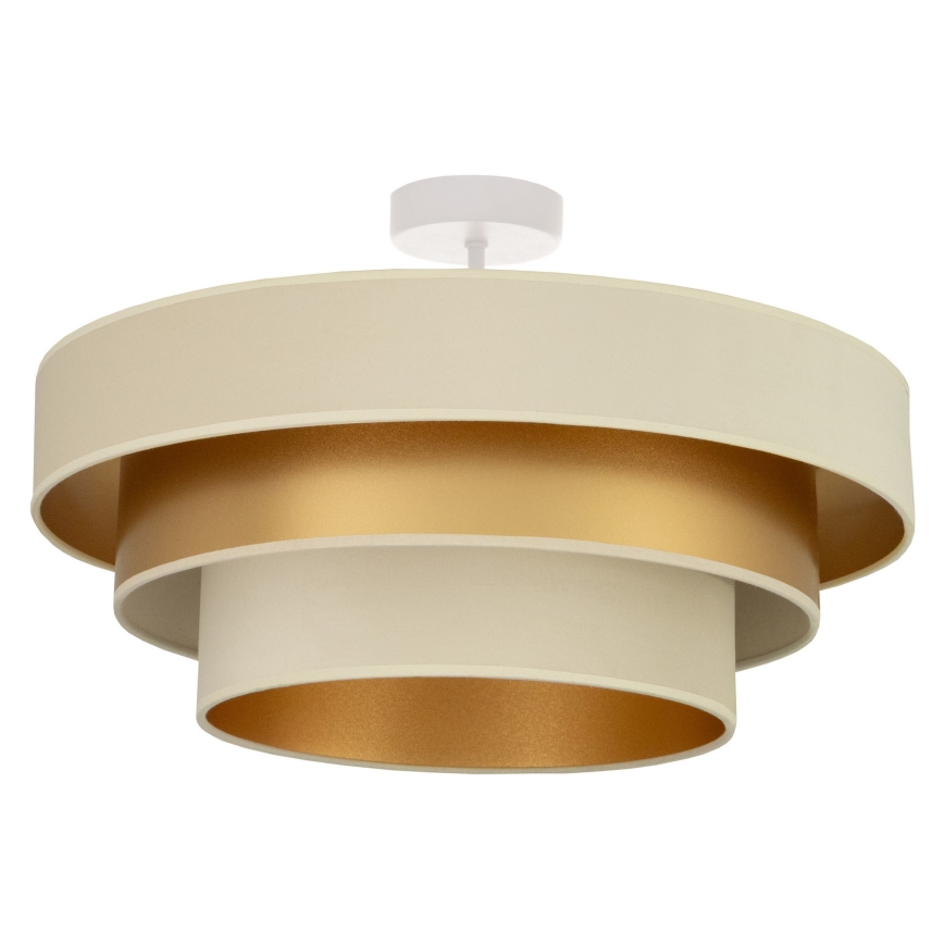 Pinnapealne lühter WENTA 1xE27/60W/230V läbimõõt 50 cm beež/kuldne