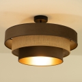 Pinnapealne lühter WENTA 1xE27/60W/230V, läbimõõt 50 cm, pruun/jute