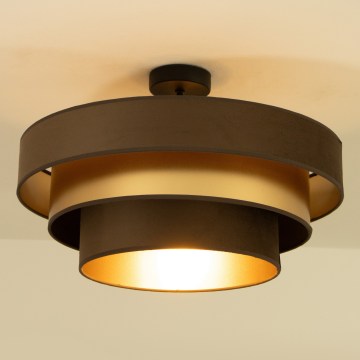 Pinnapealne lühter WENTA 1xE27/60W/230V, läbimõõt 50 cm, pruun/kuldne