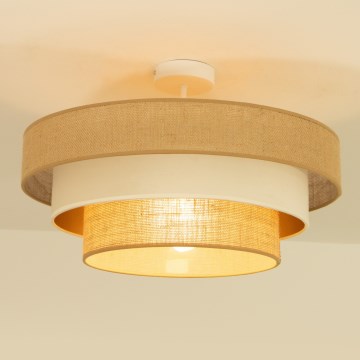 Pinnapealne lühter WENTA 1xE27/60W/230V, Ø 50 cm, juut/beež