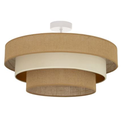 Pinnapealne lühter WENTA 1xE27/60W/230V, Ø 50 cm, juut/beež