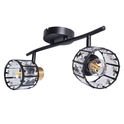 Pinnapealne lühter ZAHARA 2xE27/10W/230V must