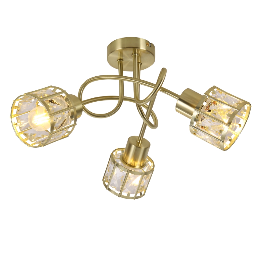 Pinnapealne lühter ZAHARA 3xE27/10W/230V kuldne
