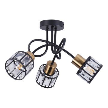 Pinnapealne lühter ZAHARA 3xE27/10W/230V must