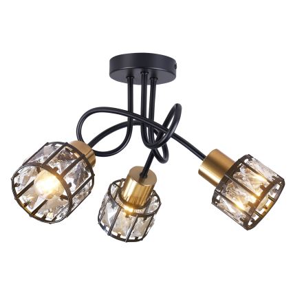 Pinnapealne lühter ZAHARA 3xE27/10W/230V must