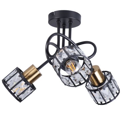Pinnapealne lühter ZAHARA 3xE27/10W/230V must