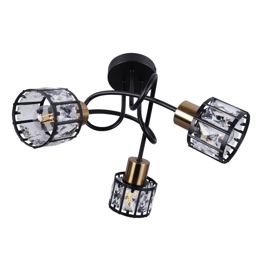 Pinnapealne lühter ZAHARA 3xE27/10W/230V must