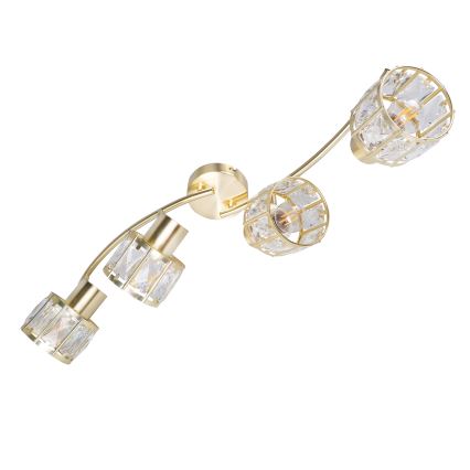 Pinnapealne lühter ZAHARA 4xE27/10W/230V kuldne