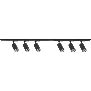 PIPE liistsüsteemi punktvalgusti 6xGU10/10W/230V, must