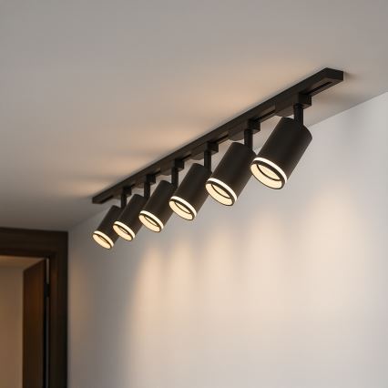 PIPE liistsüsteemi punktvalgusti 6xGU10/10W/230V, must