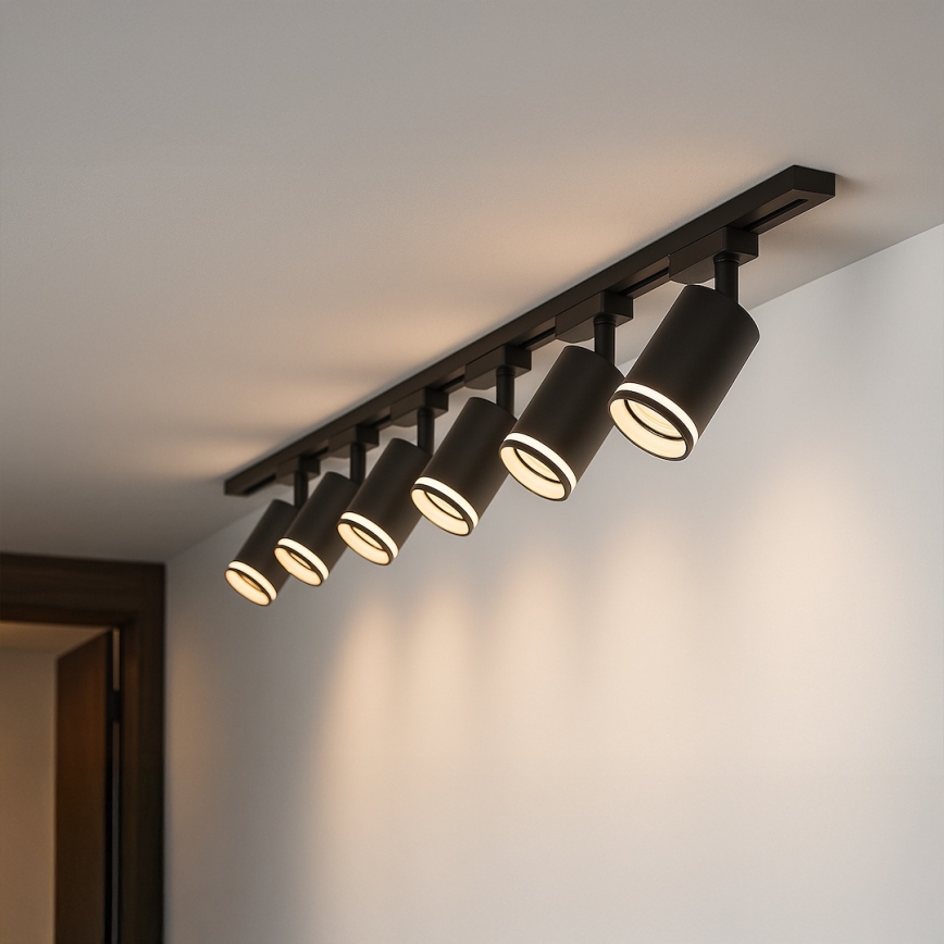PIPE liistsüsteemi punktvalgusti 6xGU10/10W/230V, must