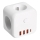 Pistiku jagaja koos lülitiga LINEA 3x230V + 4xUSB A/C valge