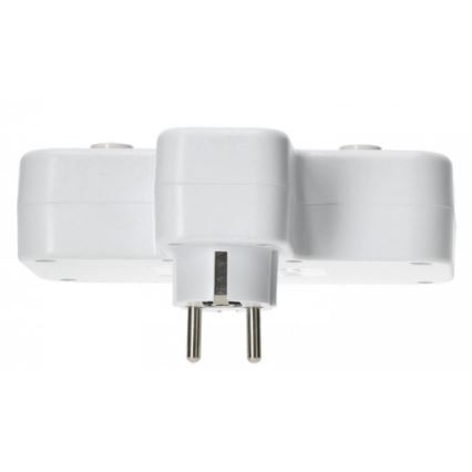 Pistikupesajaotur lülitiga ja LED-valgustusega LINEA PRO 2Z + 3xUSB A/C SCHUKO 4000K valge
