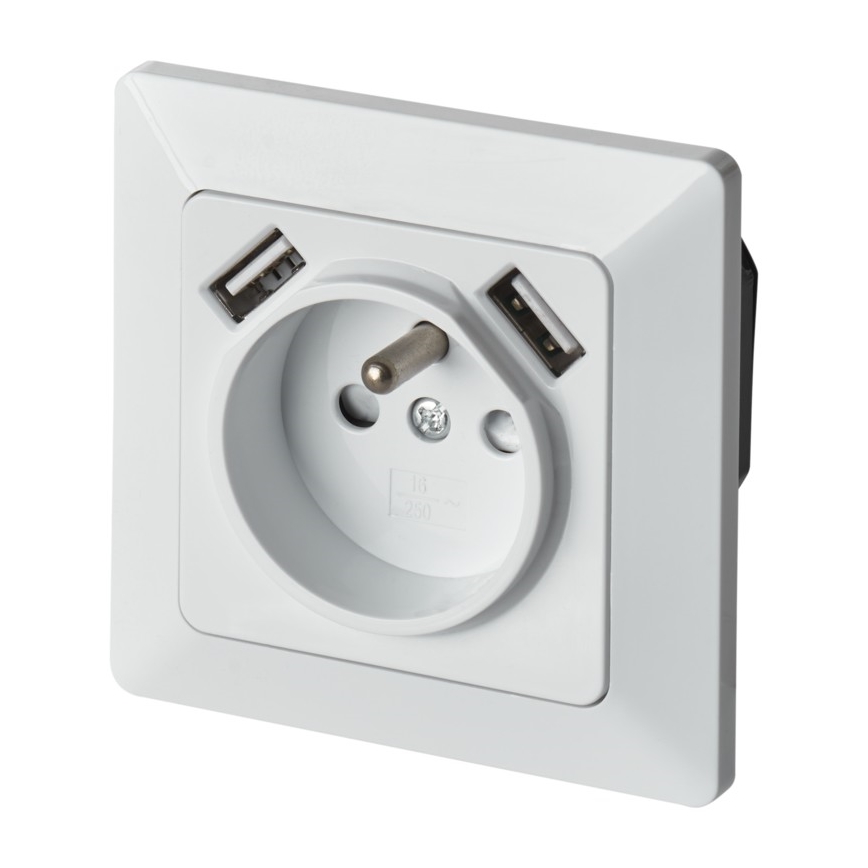 Pistikupesa USB FRENCH 250V/16A