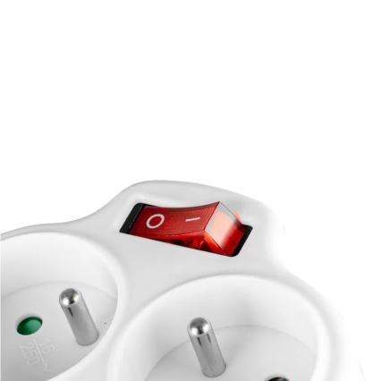 Pistikupesade jagaja lülitiga, 2 pistikupesa + USB-C + USB-A