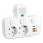 Pistikupesajaotur lülitiga ja LED-valgustusega LINEA PRO 2Z + 3xUSB A/C SCHUKO 4000K valge