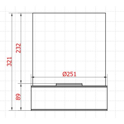 Planika - BIO kamin 32,1x25,1 cm 2,5kW must