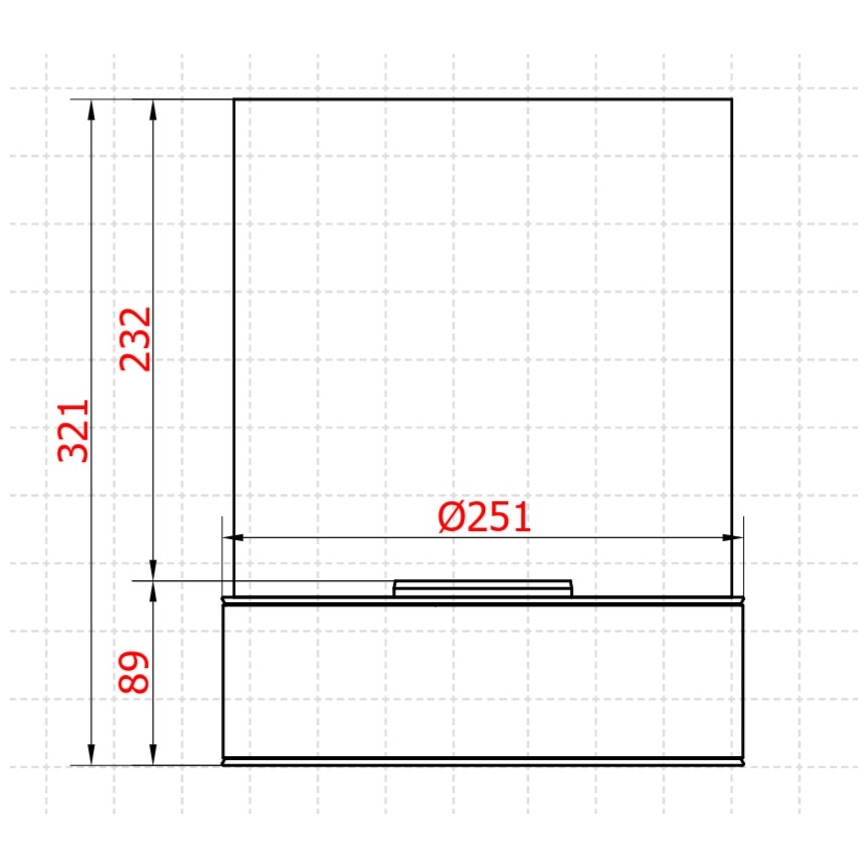 Planika - BIO kamin 32,1x25,1 cm 2,5kW must