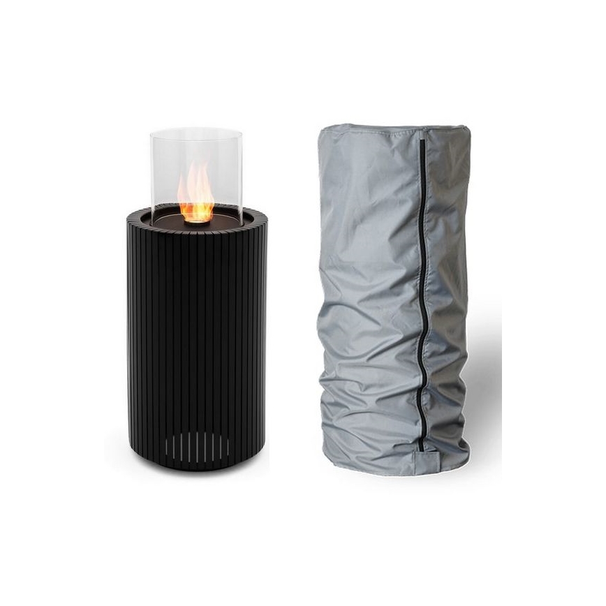Planika - BIO kamin 87x37,6 cm 2,5kW must + kaitsekate