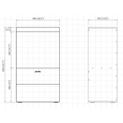 Planika - Veeauruga kamin kaugjuhtimispuldiga 83x48 cm 125W/230V must