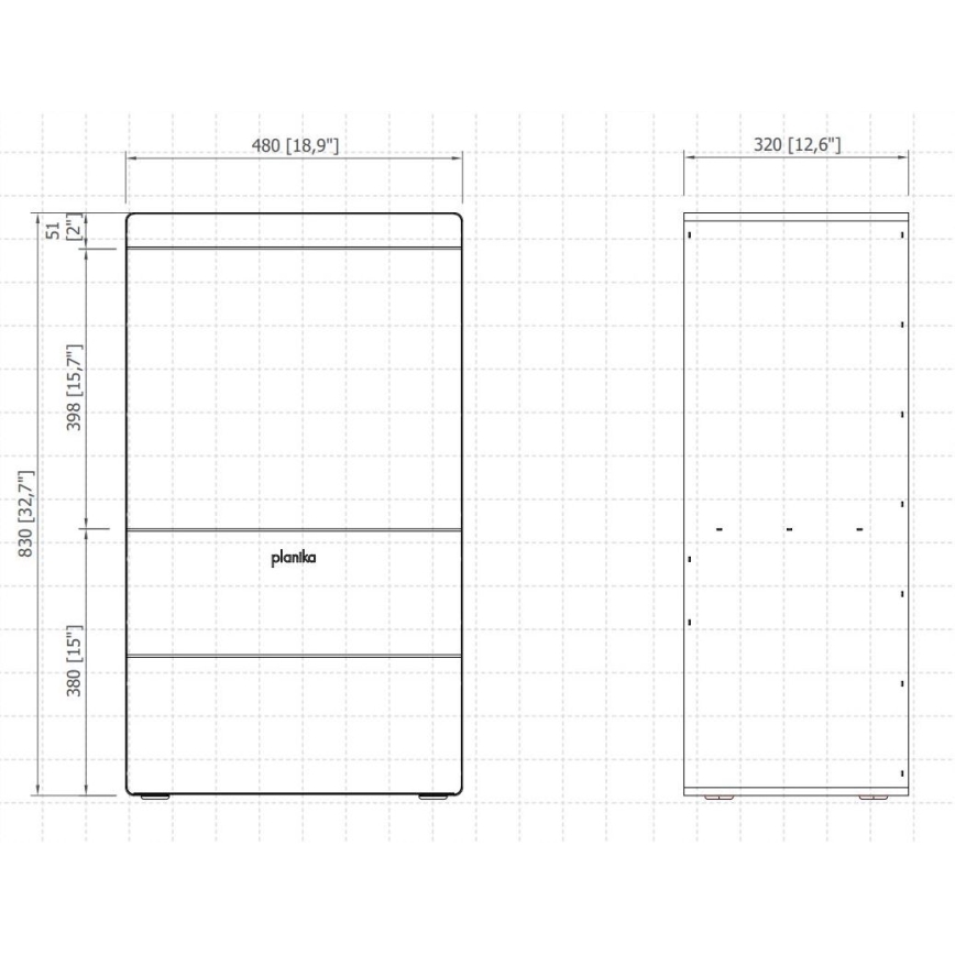 Planika - Veeauruga kamin kaugjuhtimispuldiga 83x48 cm 125W/230V must