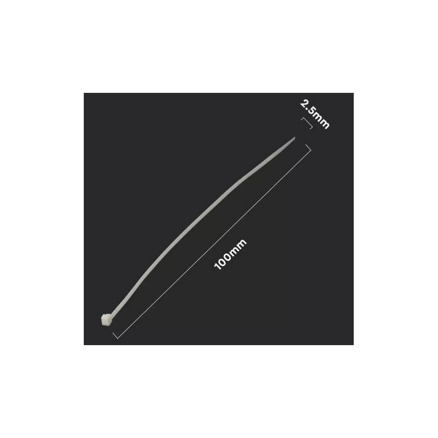 Plasti kaablisidemed 2,5x100mm 100 tk valge