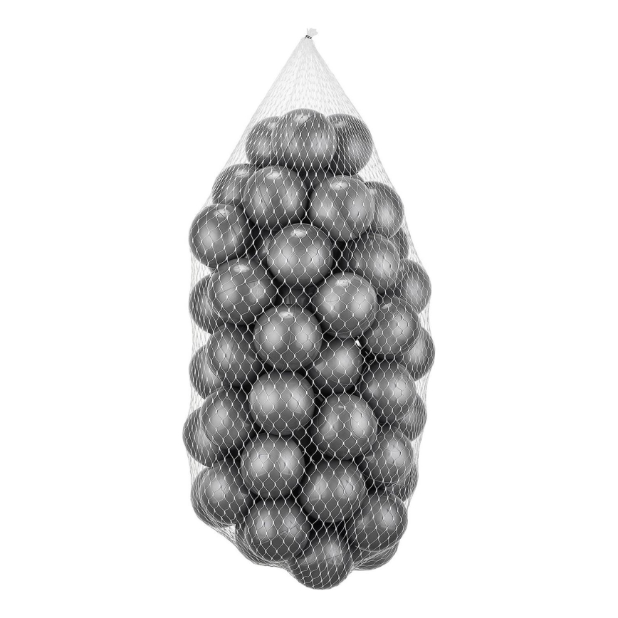 Plastikust mängupallid 50 tk d. 7 cm hall
