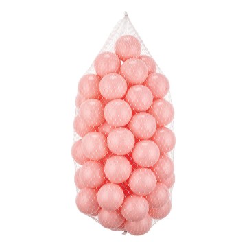 Plastikust mängupallid 50 tk d. 7 cm roosa