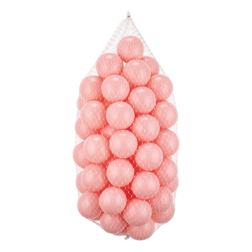 Plastikust mängupallid 50 tk d. 7 cm roosa
