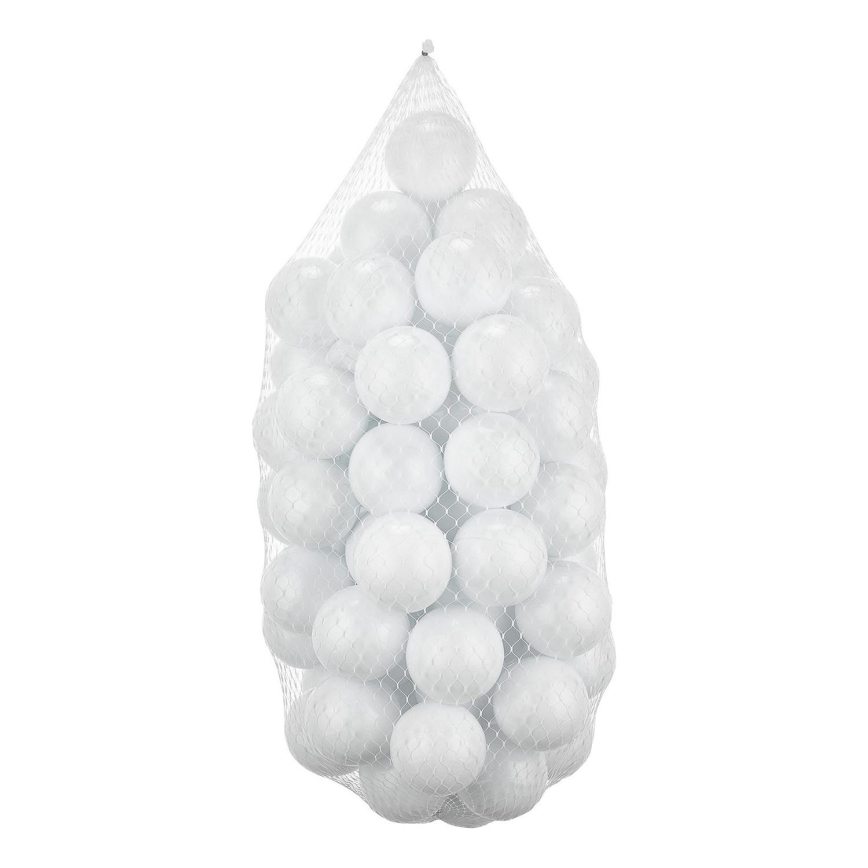 Plastikust mängupallid 50 tk d. 7 cm valge