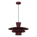 PLATO kaabliga rippvalgusti 1xE27/15W/230V bordoopunane