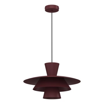 PLATO kaabliga rippvalgusti 1xE27/15W/230V bordoopunane