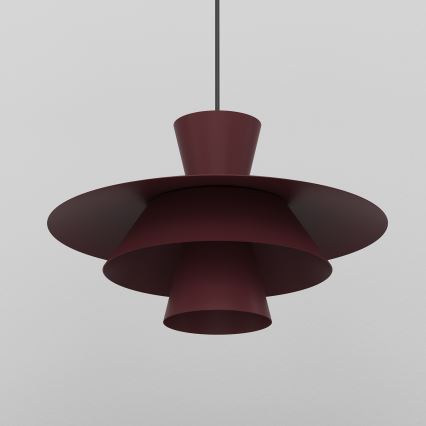 PLATO kaabliga rippvalgusti 1xE27/15W/230V bordoopunane