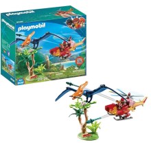 Playmobil - Laste ehituskomplekt, helikopter Pterodaktüüliga 39 tk