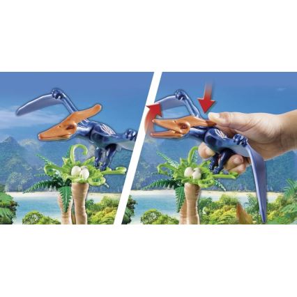 Playmobil - Laste ehituskomplekt, helikopter Pterodaktüüliga 39 tk