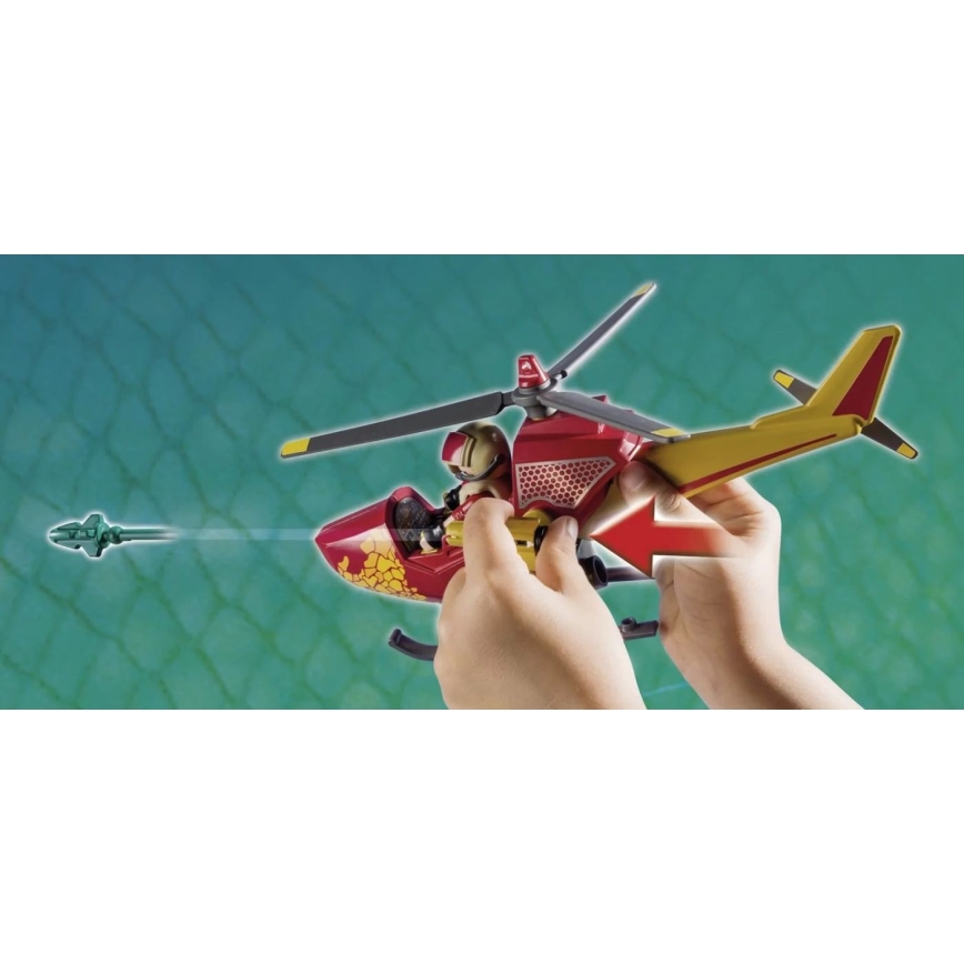 Playmobil - Laste ehituskomplekt, helikopter Pterodaktüüliga 39 tk