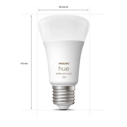 Põhikomplekt Philips Hue WHITE AND COLOR AMIANCE 2xE27/9W/230V 2000-6500K + ühendusseade