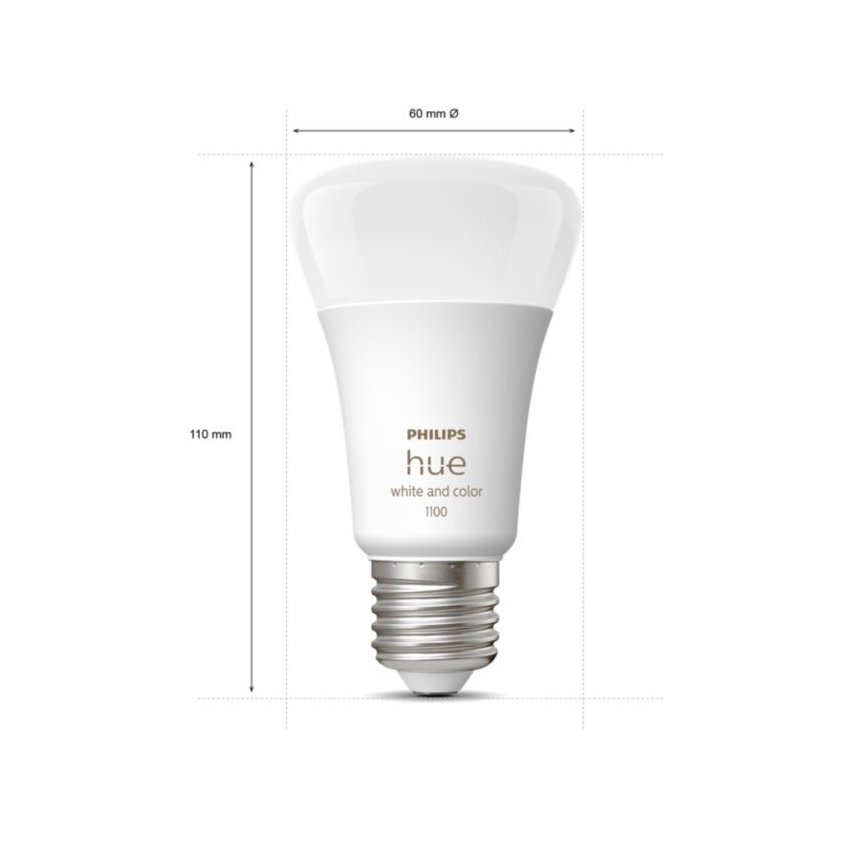 Põhikomplekt Philips Hue WHITE AND COLOR AMIANCE 2xE27/9W/230V 2000-6500K + ühendusseade